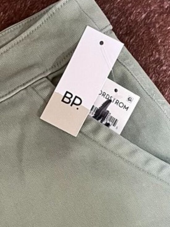 BP High Waist Wide Leg Stretch Twill Pants Green Halo Sage Women’s 12 - Picture 5 of 12